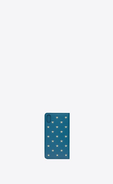 MONOGRAM iPhone 10 case in star-print leather